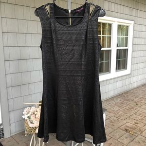 Edgy black cocktail dress